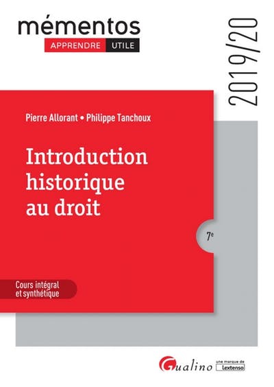 INTRODUCTION HISTORIQUE AU DROIT 